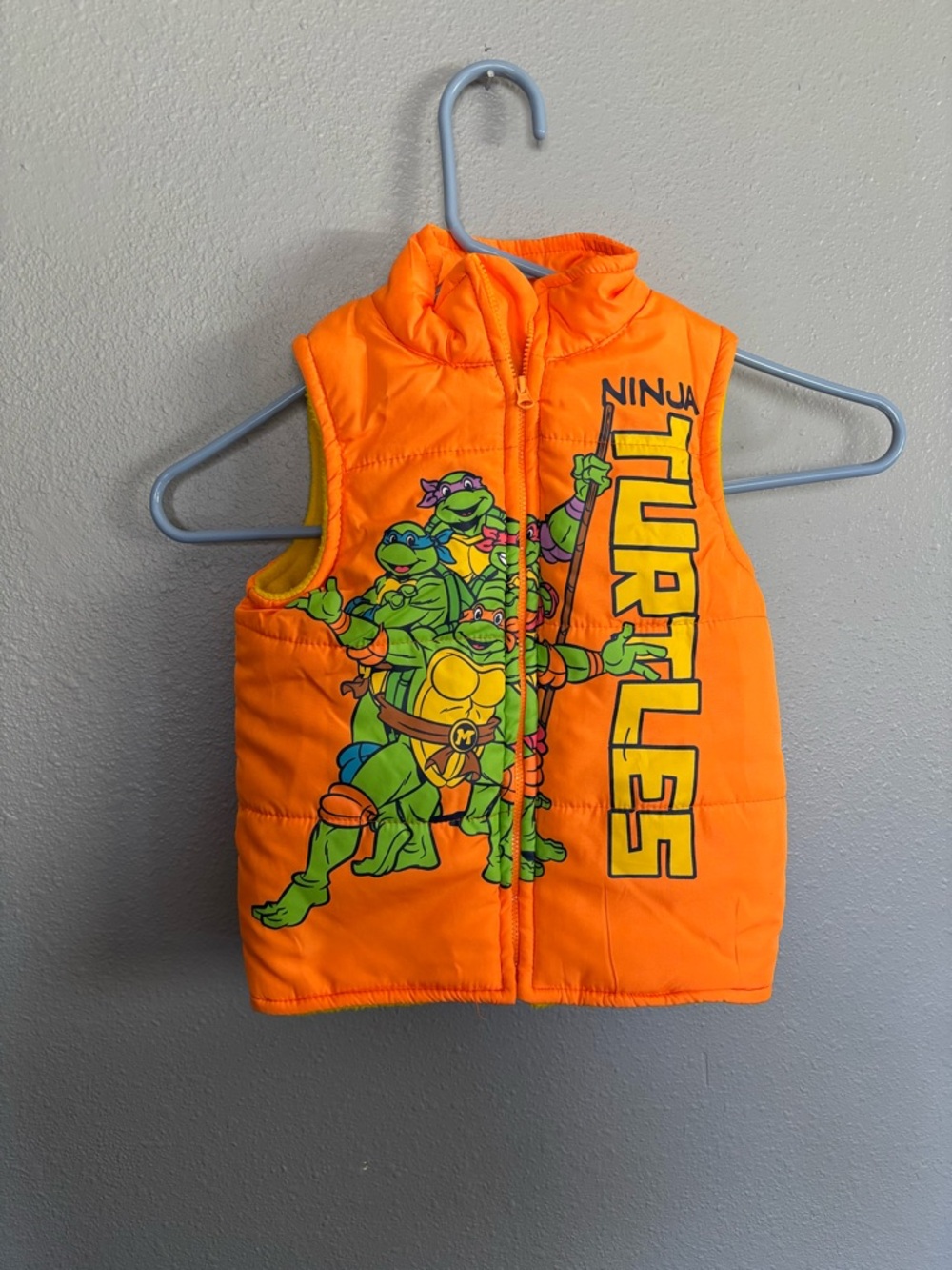 Nickelodeon Orange Ninja Turtles Puffer Vest